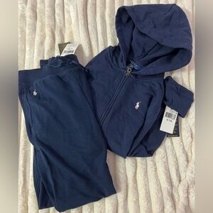 Polo Ralph Lauren Big Girls French Terry Full-Zip Hoodie & Jogger Pants